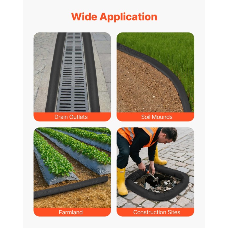 Sedimenttisuodatussukka kuitukangas polypropeeni 3048 mm 4 kappaletta viemärisuojaus