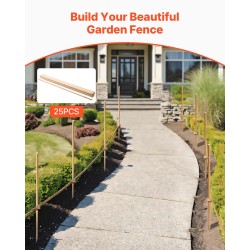 Puutarhapaalut kuusipuusta 25 kpl 122 cm aidan ja kasvien tuki