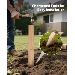 Puiset puutarhapaalut kuusi 12,7×38,1×914 mm 25 kpl aitaukseen ja kasvien tueksi