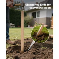 Puutarhaseipäät kuusipuuta 25 kpl 19×1219 mm terävä kärki