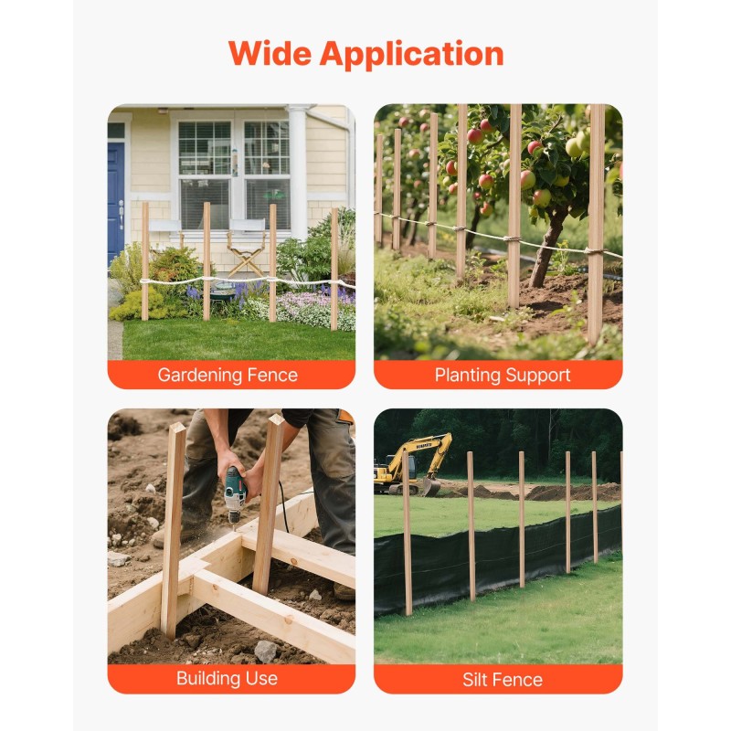 Puutarhaseipäät kuusipuuta 25 kpl 19×1219 mm terävä kärki