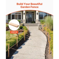 Puutarhapaalut kuusipuusta 61 cm 25 kpl kasvien tueksi ja aitoihin