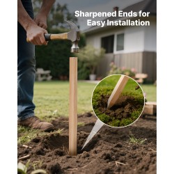Puutarhapaalut kuusipuuta 19x19x914 mm 50 kpl terävä kärki kasvituki