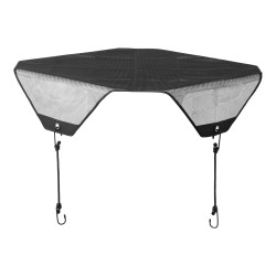 Ilmastointilaitteen ulkoyksikön suojapeite PVC verkkokankaasta 710 x 710 mm musta