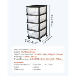 Muovinen laatikkovaunu pyörillä neljä läpinäkyvää laatikkoa jokainen seitsemäntoista litraa