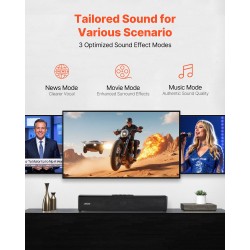 Äänipalkki 2.0-kanavainen 450 mm langaton Bluetooth 5.0 HDMI AUX USB 80 W