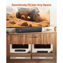 Äänipalkki 2.0-kanavainen 450 mm langaton Bluetooth 5.0 HDMI AUX USB 80 W