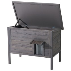 Puinen eristetty kissatalo 30W lämmitysalustalla 1 3 kissalle korotetulla pohjalla