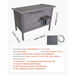 Puinen eristetty kissatalo 30W lämmitysalustalla 1–3 kissalle korotetulla pohjalla