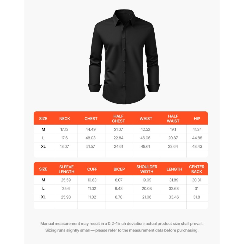 Miesten pitkähihainen kauluspaita puuvillasekoite musta koko L rypistymistä hylkivä joustava