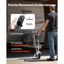 Peräkärryn siirtäjä teräsrunko 380W 12V 2,5 t säädettävä kiinnityskorkeus 31–63 cm