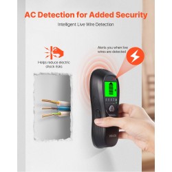 Seinäskanneri 5-in-1 musta älykäs mikrosiru puu metalli ja johdot