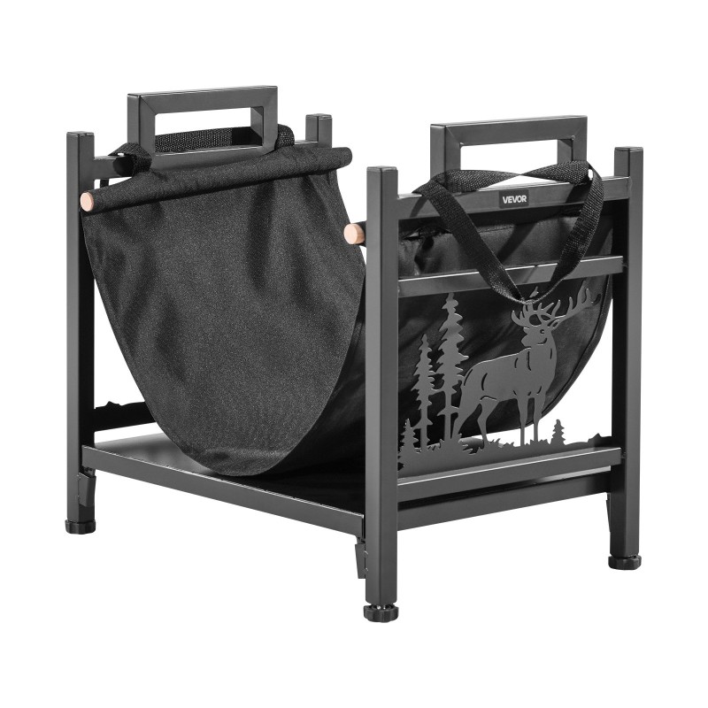 Halkoteline sisäkäyttöön jauhemaalattua Q195-terästä 45 cm leveä irrotettava 600D kangaskassi