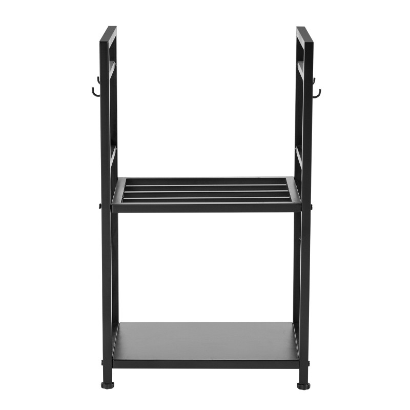 Polttopuuteline 2-tasoinen sisäkäyttöön Q195-teräs musta harja lapio hiilihanko pihdit