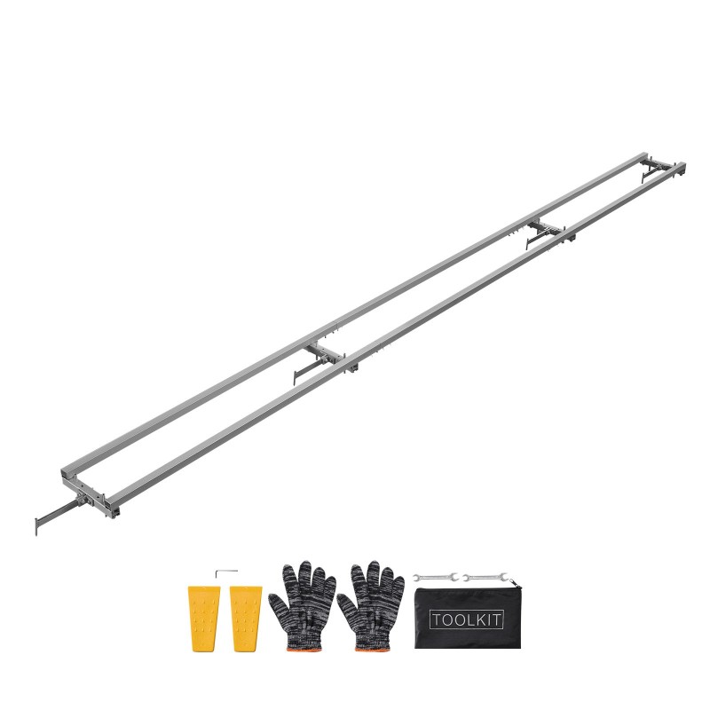 Säädettävä sahakiskosarja alumiiniseos ja hiiliteräs 3,66 m kahdella kiilalla