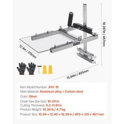 Ketjusahamilli kannettava alumiiniseos ja hiiliteräs 41–51 cm laipalle