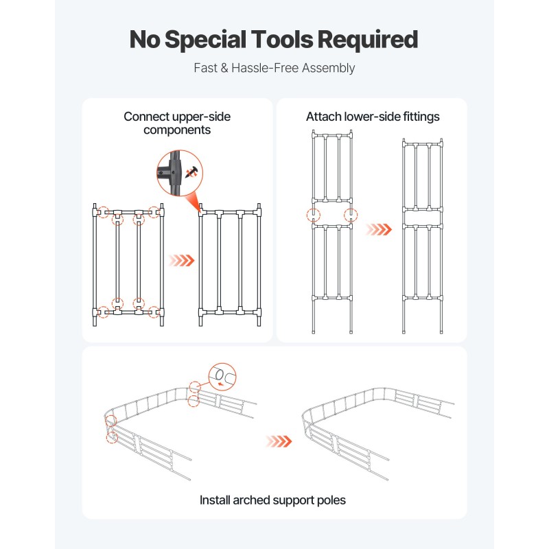Puutarhakaari sinkitty teräs 2400×3200 mm musta köynnöksille