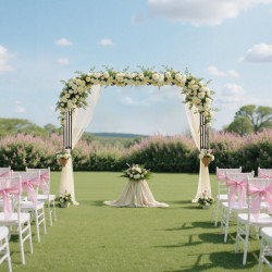 Puutarhakaari galvanoitua terästä 2400×2500×400 mm musta suurille köynnöksille