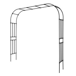 Puutarhakaari galvanoitua terästä 2400×2500×400 mm musta suurille köynnöksille