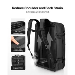 Matkareppu 80 l vakuumipumpulla vedenpitävä laajennettava monitaskuinen latausportilla turvalukolla