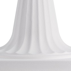 Jalustaruukku PP muovinen 25 x 42 cm valkoinen kevyt sisä ja ulkokäyttöön