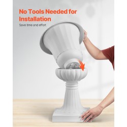 Jalustaruukut PP-muovista korkeus kuusikymmentäseitsemän senttimetriä kaksi kappaletta valkoiset sisä- ja ulkokäyttöön