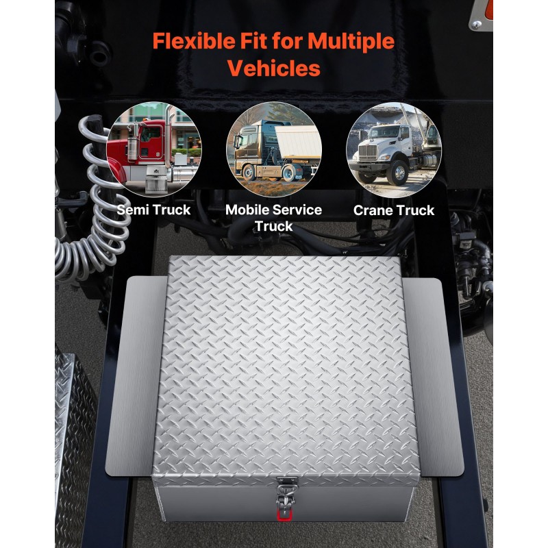 Alumiininen sivukiinnitteinen työkalulaatikko lava-autoon 108 l hopea