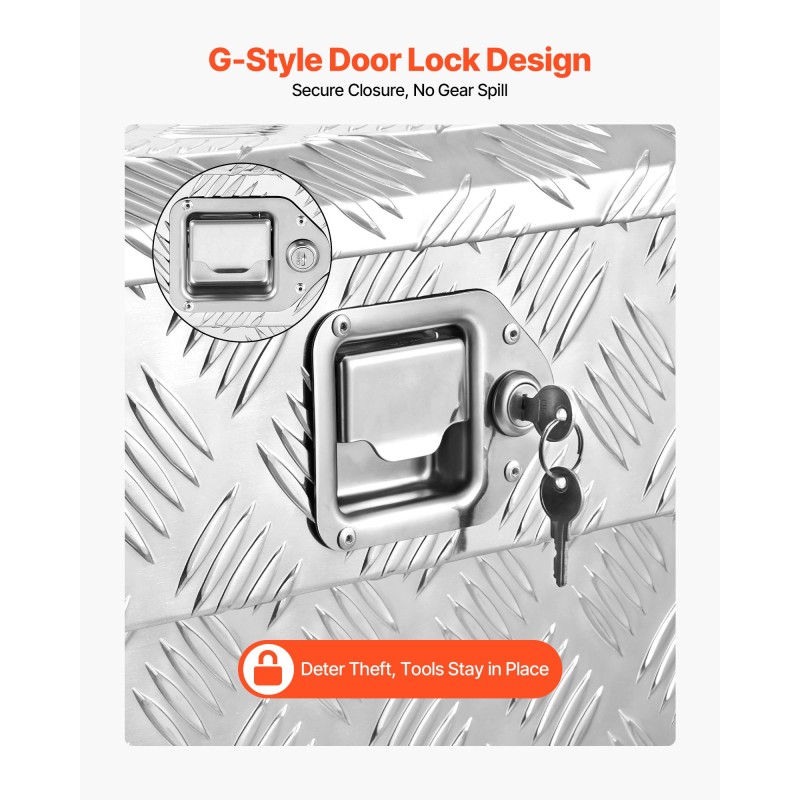 Alumiininen työkaluarkku lava-autoon 75 l lukittava säilytys integroitu askelma 100 kg