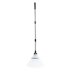 Lehtiharava ruostumattomasta teräksestä 18 piikkiä säädettävä varsi 820–1410 mm