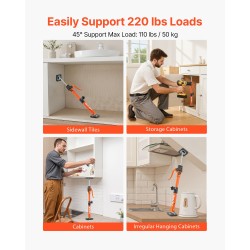 Tukipylvässetti 2 kpl säädettävä 40–60 cm hiiliteräs 100 kg kantavuus kaappien asennukseen