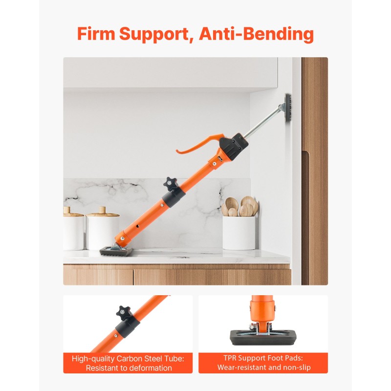 Tukipylvässetti 2 kpl säädettävä 40–60 cm hiiliteräs 100 kg kantavuus kaappien asennukseen