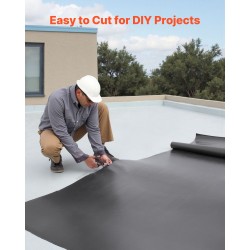 EPDM-kattorulla 45 mil 1,14 mm 3,05 x 4,57 m musta kattovedeneristykseen