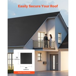 Kattorulla EPDM-kumikalvo 45 mil vedenpitävä kattovedeneristykseen