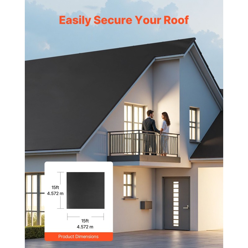 Kattorulla EPDM-kumikalvo 45 mil vedenpitävä kattovedeneristykseen