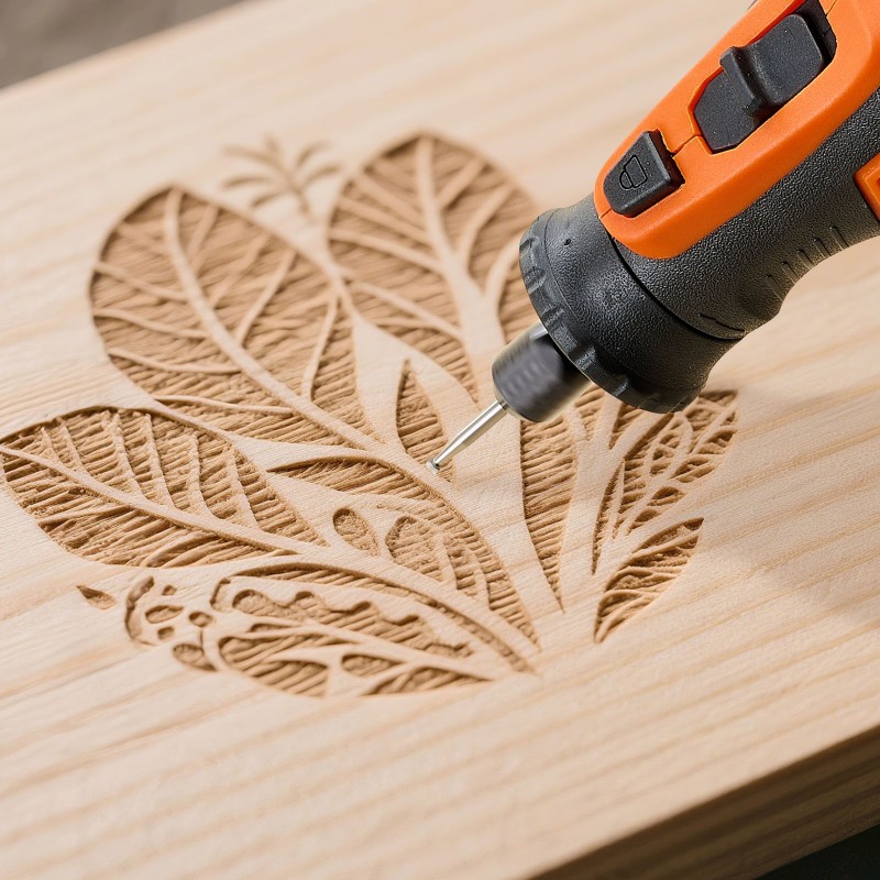 Akkukäyttöinen monitoimityökalu 136-osainen 8 V 5-portainen nopeudensäätö