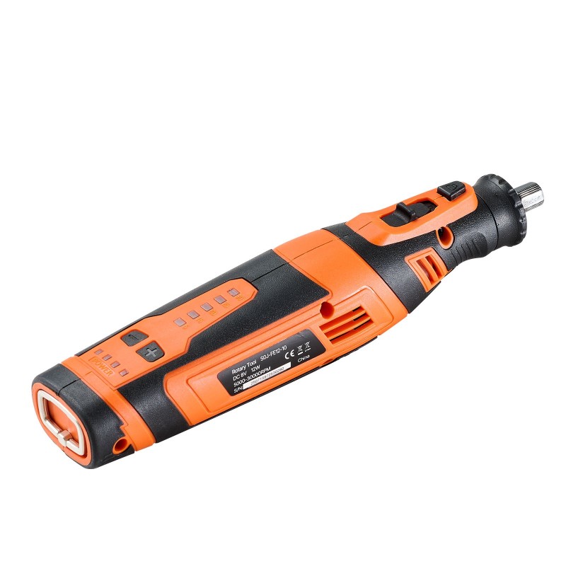 Akkukäyttöinen monitoimityökalu 136-osainen 8 V 5-portainen nopeudensäätö