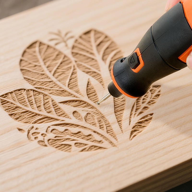 Johdoton monitoiminen pyörivä työkalu 73 tarviketta akku 2000mAh säädettävä 7000–20000 kierrosta