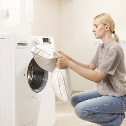 Tyynyt 2 kpl queen-kokoiset hanhenuntuva täyte puuvillapäällinen niskantuki