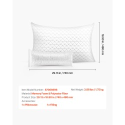 Muistivaahtotyyny queen-kokoinen säädettävällä korkeudella luonnonkuitupäällisellä niskatukea tarjoava