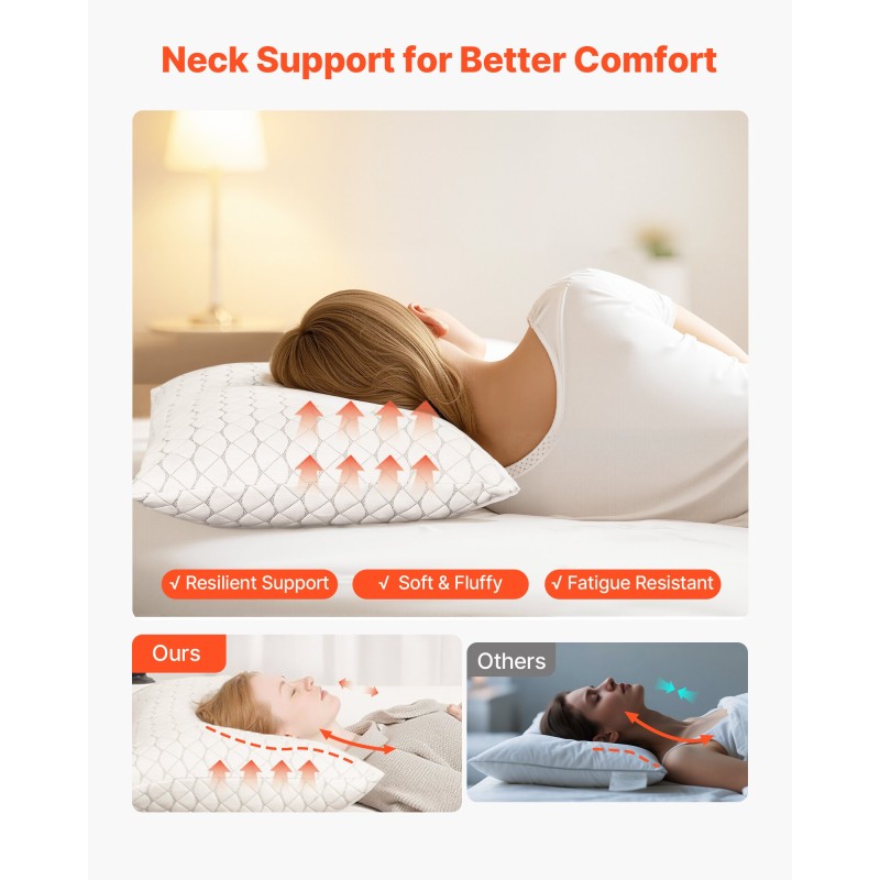 Muistivaahtotyyny king-kokoinen säädettävällä täytteellä luonnonkuituinen päällinen niskatuki