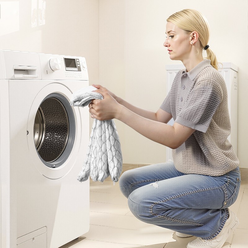 Muistivaahtotyyny king-kokoinen säädettävällä täytteellä luonnonkuituinen päällinen niskatuki