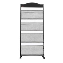 Esiteteline 4-tasoinen A4 pyörillä lattiamalli lisäsäilytystasolla