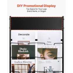 Esiteteline metallinen lattialla seisova 20 tasoa A4-asiakirjoille lisäsäilytystasolla