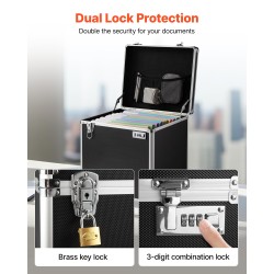 Rullattava asiakirjasalkku alumiiniseosrunkoinen kaksinkertaisella lukituksella 395 x 320 x 380 mm