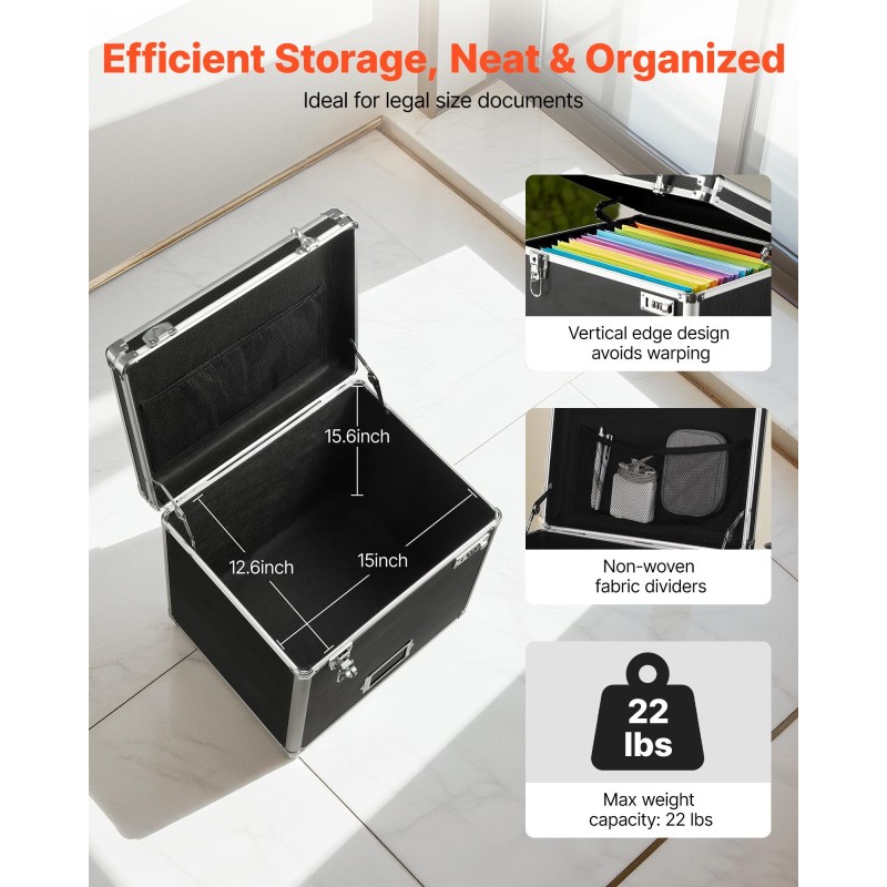 Rullattava asiakirjasalkku alumiiniseosrunkoinen kaksinkertaisella lukituksella 395 x 320 x 380 mm