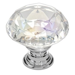 Kaapin nupit 12 kpl läpinäkyvä akryyli ja sinkkiseos 31 28 mm timantinmuotoinen