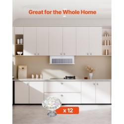 Kaapin nupit 12 kpl läpinäkyvä akryyli ja sinkkiseos Ø31×28 mm timantinmuotoinen