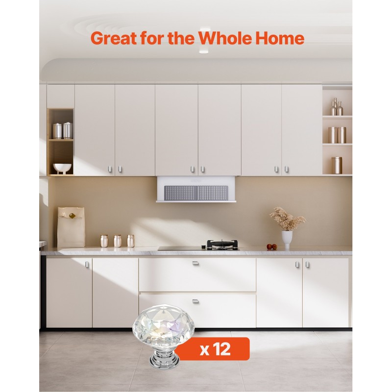 Kaapin nupit 12 kpl läpinäkyvä akryyli ja sinkkiseos Ø31×28 mm timantinmuotoinen