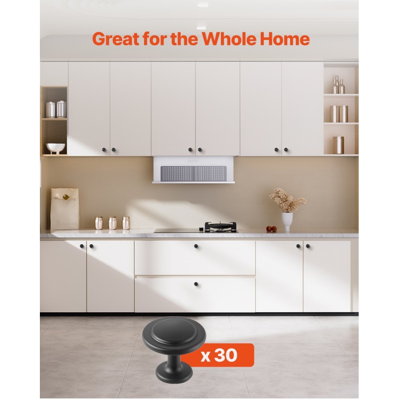 Kaapin nupit sinkkiseosta musta sienen muotoinen 30 kappaletta kaappeihin ja laatikoihin