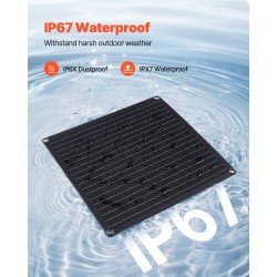Aurinkopaneelilaturi 20 watin 12 voltin yksikiteinen pii IP67-luokiteltu säänkestävä akkujen ylläpitolataukseen